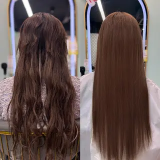 カラー ロング Reflet 新宿/プルエクステのヘアスタイル