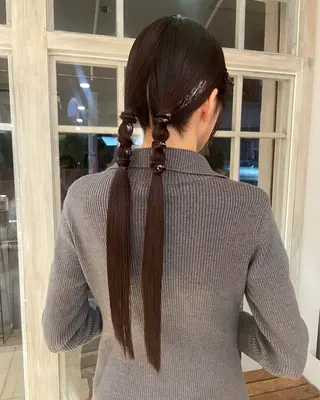 ロング ヘアアレンジ 🙃 透明感カラー/ボブのヘアスタイル