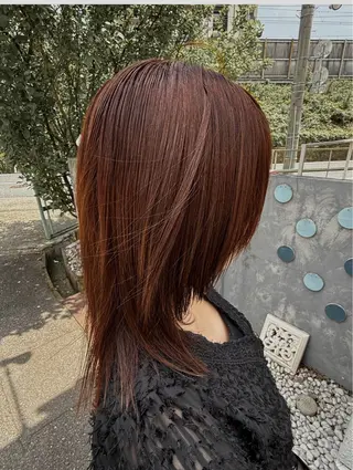 ミディアム カラー 大立 七夏のヘアスタイル