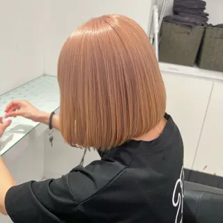 ショート カラー ヘアアレンジ 縮毛矯正🤍 盛れるボブ/ひかりのヘアスタイル