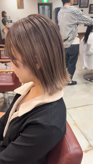 ミディアム ハイライトバレイヤー ジュ🎨川村聖吾🎨のヘアスタイル