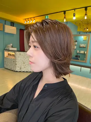 ミディアム 末石 智のヘアスタイル