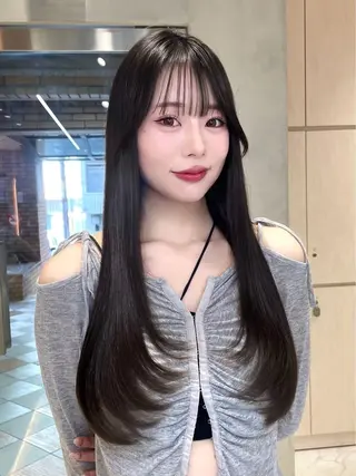 ロング 大宮🤍縮毛矯正 レイヤー🪽なるのヘアスタイル