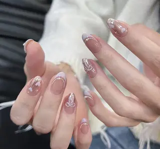 ネイル By moonネイル 🌷ワンホン/韓国風のネイルデザイン