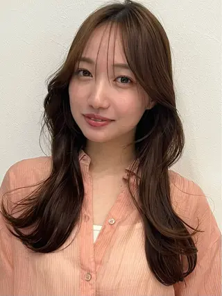 ロング 恵比寿韓国レイヤー× 艶透明感カラー大場のヘアスタイル