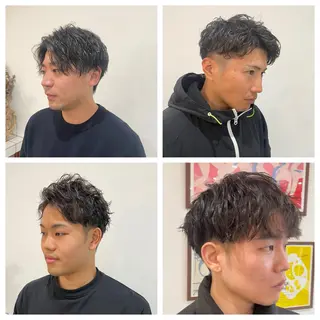 ショート 岡田 駿也のヘアスタイル