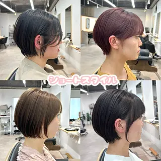 ショート カラー 艶カラー/レイヤー/ ハイトーン/まなみのヘアスタイル