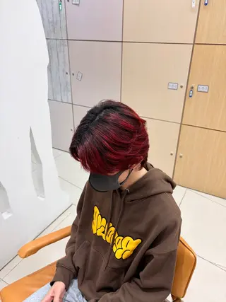 カラー 成瀬スパイラル パーマ清水大隼のヘアスタイル