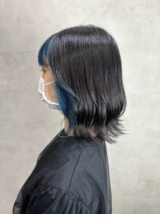 ミディアム カラー Rin♡透明感ピンク 🎀白肌ラベンダーのヘアスタイル