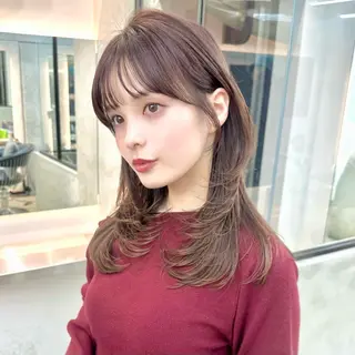 ロング カラー 縮毛/レイヤー 韓国/橋口のヘアスタイル