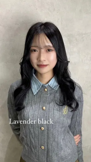 ロング カラー Rin♡透明感ピンク 🎀白肌ラベンダーのヘアスタイル