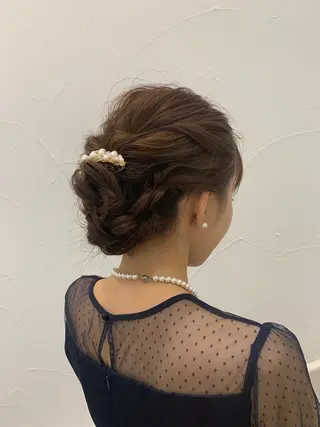 ロング ヘアアレンジ ミドウチ アヤカのヘアスタイル