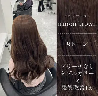 カラー 🤍ブリーチなし ブラウンhimi🤍のヘアスタイル