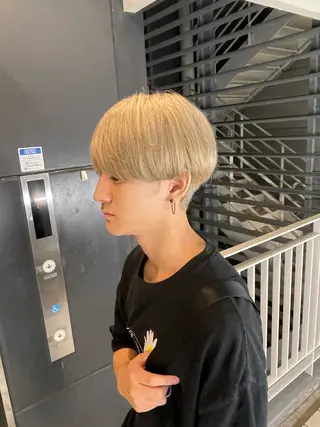 カラー メンズ Lull1人美容室 バレイヤージュのヘアスタイル