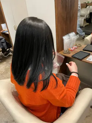 セミロング カラー 【完全個室】髪質改善 暖色カラー/山崎唯奈のヘアスタイル
