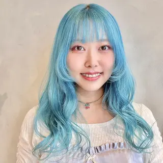 ロング カラー 髪質改善⌇透明感 カラー⌇川上葵のヘアスタイル