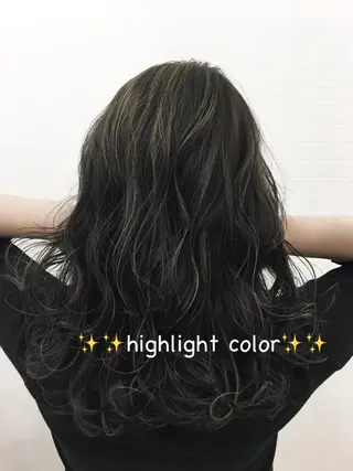 セミロング カラー ハイライトカラー＆ ダブルカラー　田口のヘアスタイル
