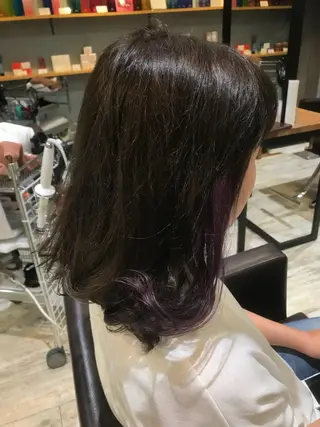 ミディアム カラー パーマ ヘアアレンジ メンズ キッズ ネイル マツエク・マツパ EnBlesS西宮 マンツーマン神道有基のヘアスタイル