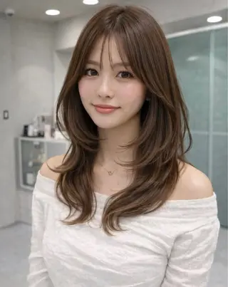 ロング 博多ベージュ 🐻松井傑のヘアスタイル