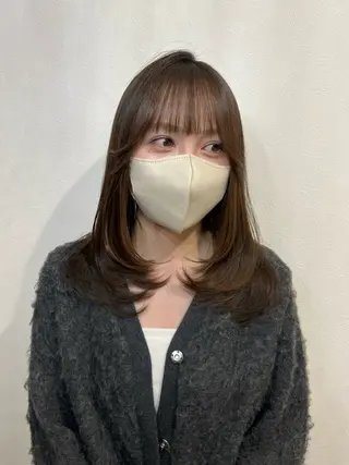 セミロング 剣持友希/ifh iizuka/高崎のヘアスタイル