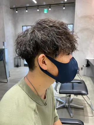 ショート パーマ メンズ 新宿メンズ専門 モテ清潔感パーマ特化のヘアスタイル