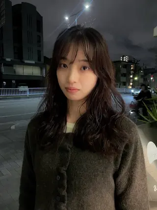 セミロング パーマ パーマ/レイヤー 岩山丈一郎のヘアスタイル