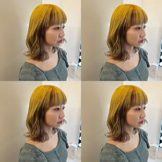 ミディアム カラー ✨縮毛矯正✖︎顔周り レイヤー✨ナカムラのヘアスタイル