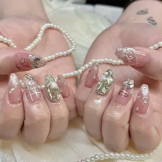 ネイル 🎀kira 長さだし💗モチ最高のネイルデザイン