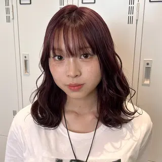 ミディアム カラー mitsuki🎀 ブリーチ/エクステのヘアスタイル