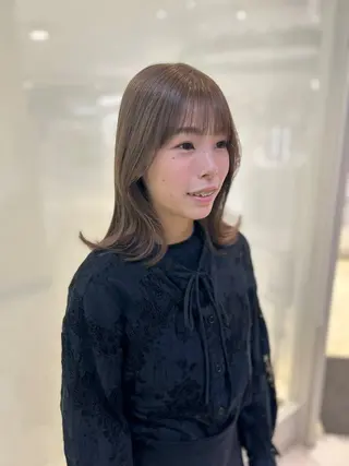 ミディアム カラー 似合わせカラー/艶 髪質改善/ヨシザキのヘアスタイル