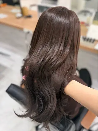 ロング 柔らかレイヤー× 透け感カラー/SUのヘアスタイル