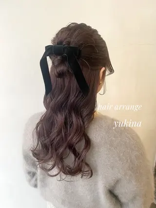 ヘアアレンジ ✨透明感ケアカラー✨ 長野ゆきなのヘアスタイル