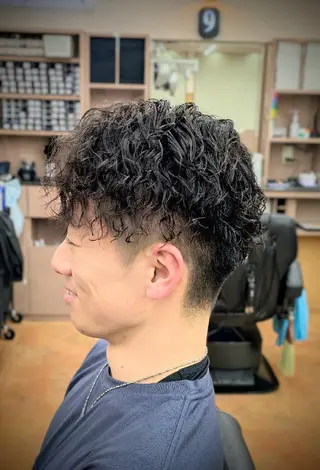 ショート パーマ 理容プラージュ燕三条 福井のヘアスタイル
