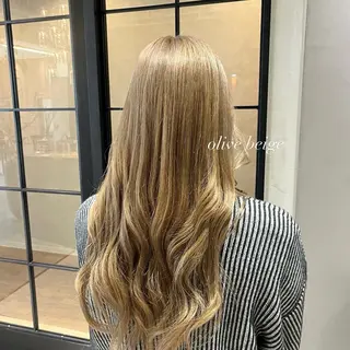 ロング カラー 𝒎𝒐𝒆🩰 名駅/ヘアメ/暖色♡のヘアスタイル