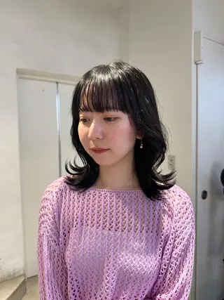 セミロング 韓国ヘアメンズ・レデ ィース特化ミクのヘアスタイル