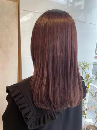 セミロング ふるはし みなのヘアスタイル