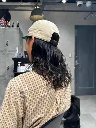 ロング パーマ ヘアアレンジ メンズ メンズヘア静岡 ✂︎Ryuheiのヘアスタイル