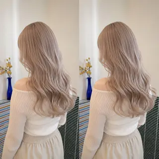 セミロング カラー カラー特化/ブリーチ 梅田中崎町/あかりのヘアスタイル