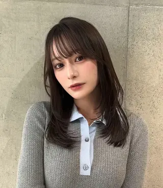 セミロング カラー 🌫️大人韓国ヘア 🌫️naoyaのヘアスタイル