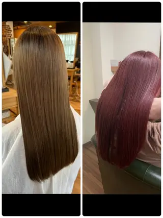 ロング カラー 山本 純平のヘアスタイル