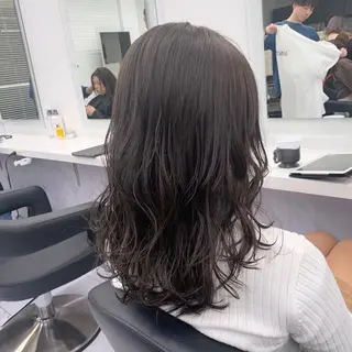 ミディアム カラー 美髪矯正/透明感カラ ー🫧YUUKI🫧のヘアスタイル