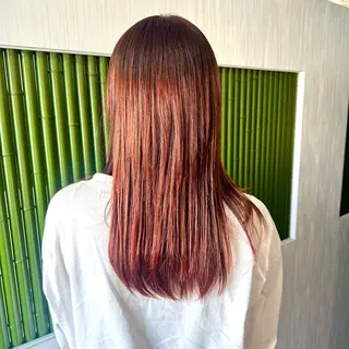 ロング カラー 矢内 結菜のヘアスタイル