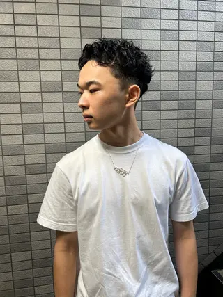 ショート パーマ メンズ 💈メンズ短髪特化 ✂︎伊藤大輝💈のヘアスタイル