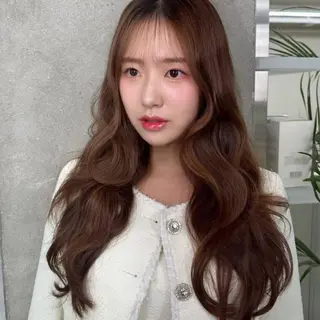 セミロング 韓国特化🇰🇷 エクステのヘアスタイル