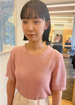 ショート カラー 西山 紗耶香🪽 透明感カラー/ボブのヘアスタイル