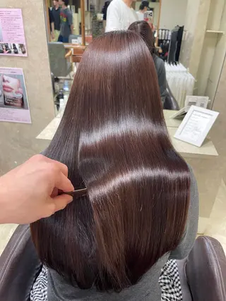 ロング 縮毛・酸性ストレート 特化のヘアスタイル