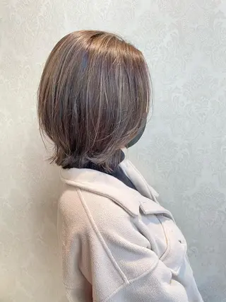ミディアム カラー デザインカラー✨新倉 佑奈のヘアスタイル