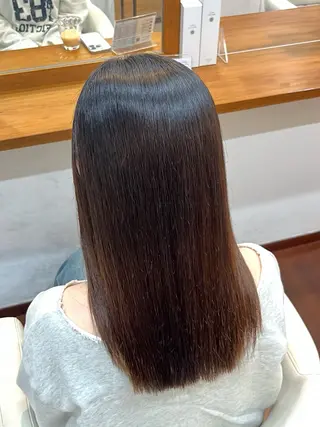 セミロング パーマ 今在家 玲【艶髪スト レート/メンズ】のヘアスタイル