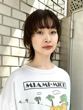 ミディアム 大久保 諒　ショート、ボブのヘアスタイル