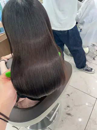 セミロング パーマ 店長福島成美/髪質 改善縮毛矯正/カラーのヘアスタイル